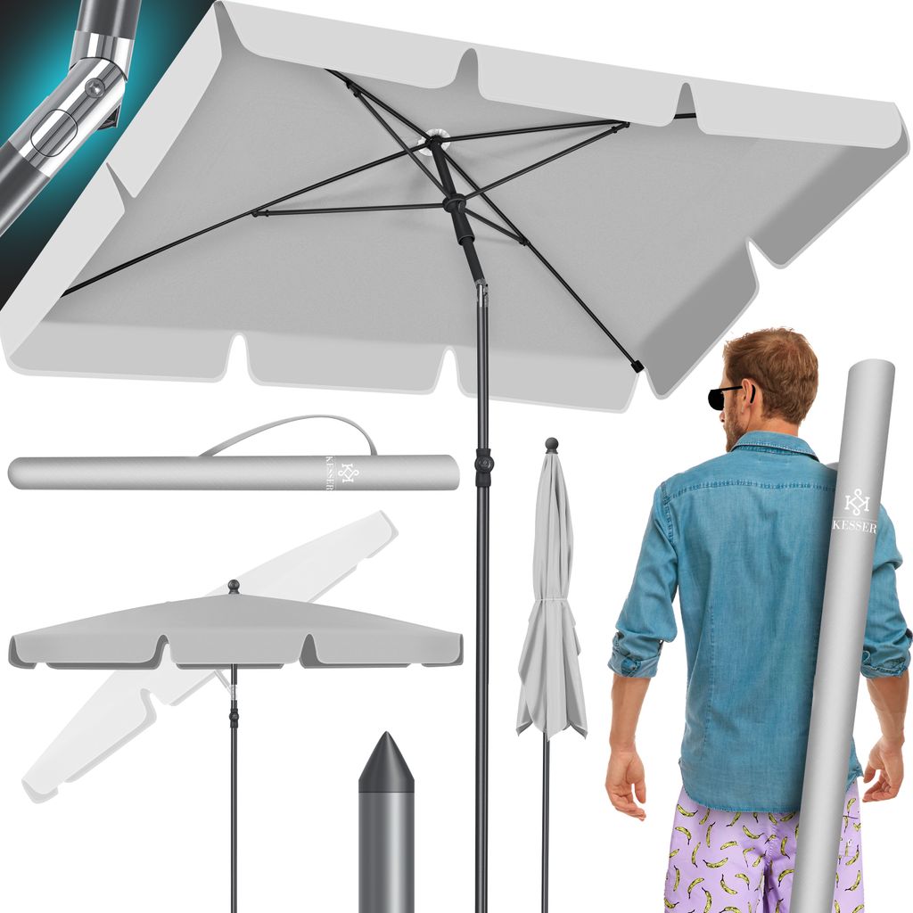 KESSER® Sonnenschirm Rechteckig Inkl. 2in1 Kaufland.de