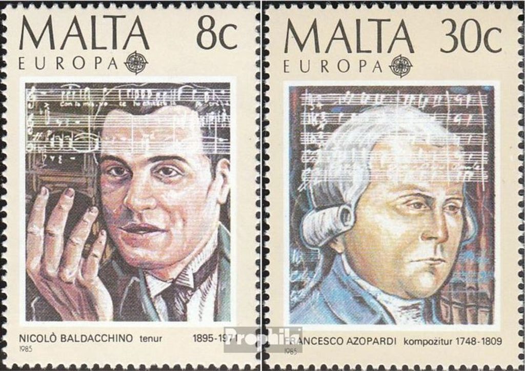 Briefmarken Malta 1985 Mi 726-727 (kompl.Ausg.) FDC Musikjahr