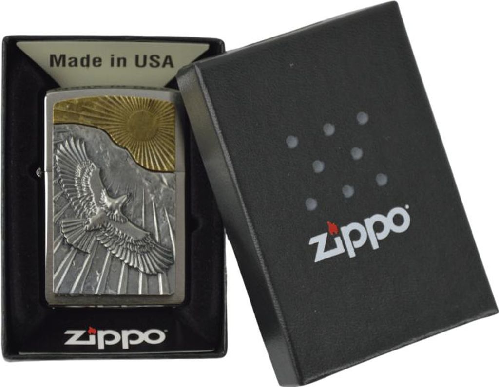 Zippo Feuerzeug 2003192 Eagle Sun-Fly Emblem Produktbild 