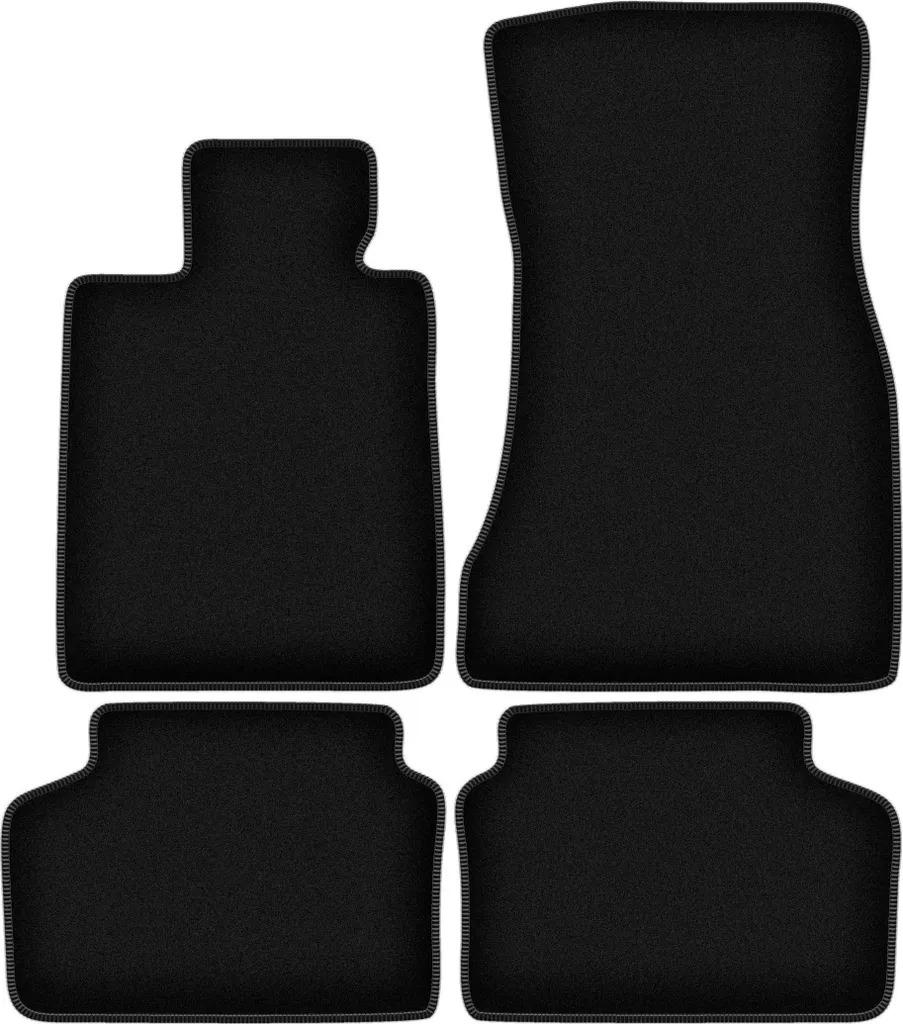 Tappetini Auto BMW 7 G11 2015+ Velluto Nero con Clip Fissaggio 4pz
