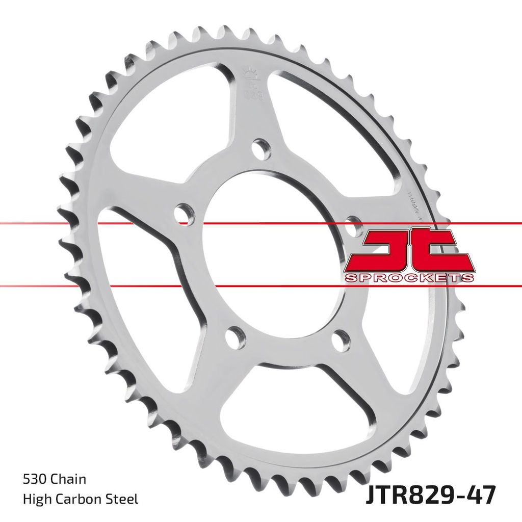 Kettenrad 47 Zähne Teilung 530 Typ JTR829 SILBER für Suzuki GSF 600 650 Bandit / GSX 600 750 / GSX-R 750 110 / RF 600
