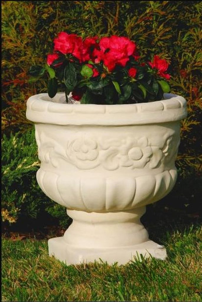 -Blumenkorb Blumen Vase Gefäss Garten Terrasse Dekoration Statue Figuren Kasten
