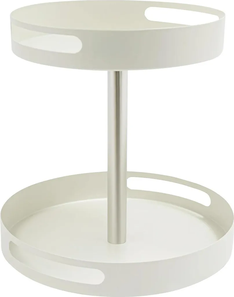Étagère à épices rotative 360° en acier laqué noir hauteur 35 cm