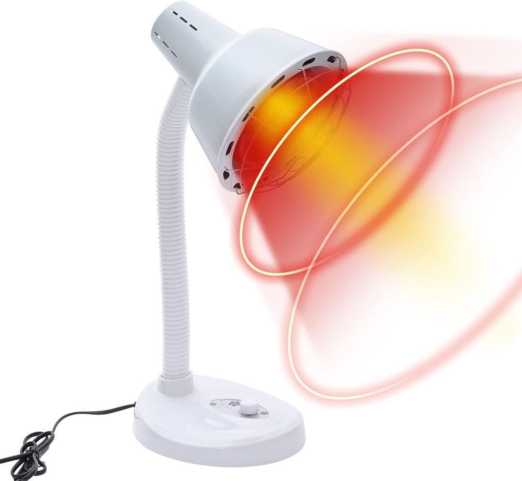 Infrarotlampe 275W Rotlichtlampe Wärmelampe Infrarotlampe Infrarot-Lampe für Behandlung von Erkältungen und Muskelentspannung Heizlampe