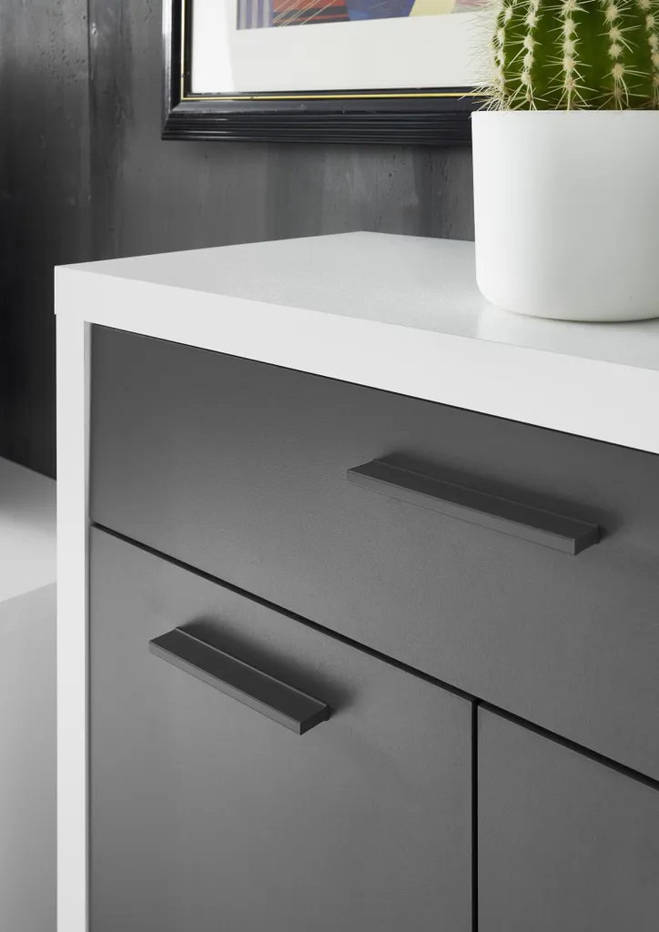 Commode Compacte Modica Blanche 82cm : Finition Haute Qualité