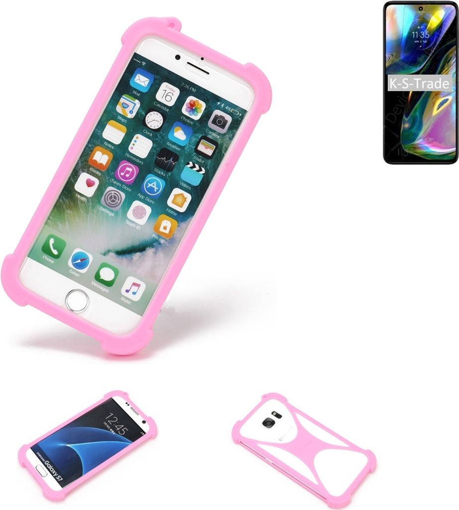 K-S-Trade Handy Hülle kompatibel mit Motorola Moto G82 Schutz Hülle Bumper Silikon Schutz Hülle Cover Case Silikoncase Silikonbumper TPU Softcase