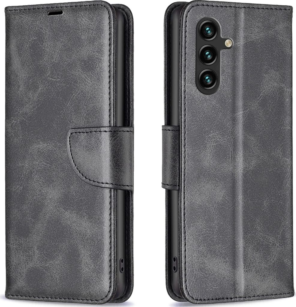 Mobigear Excellent Samsung Galaxy A55 Hülle Klapphülle Geldbörse - Schwarz