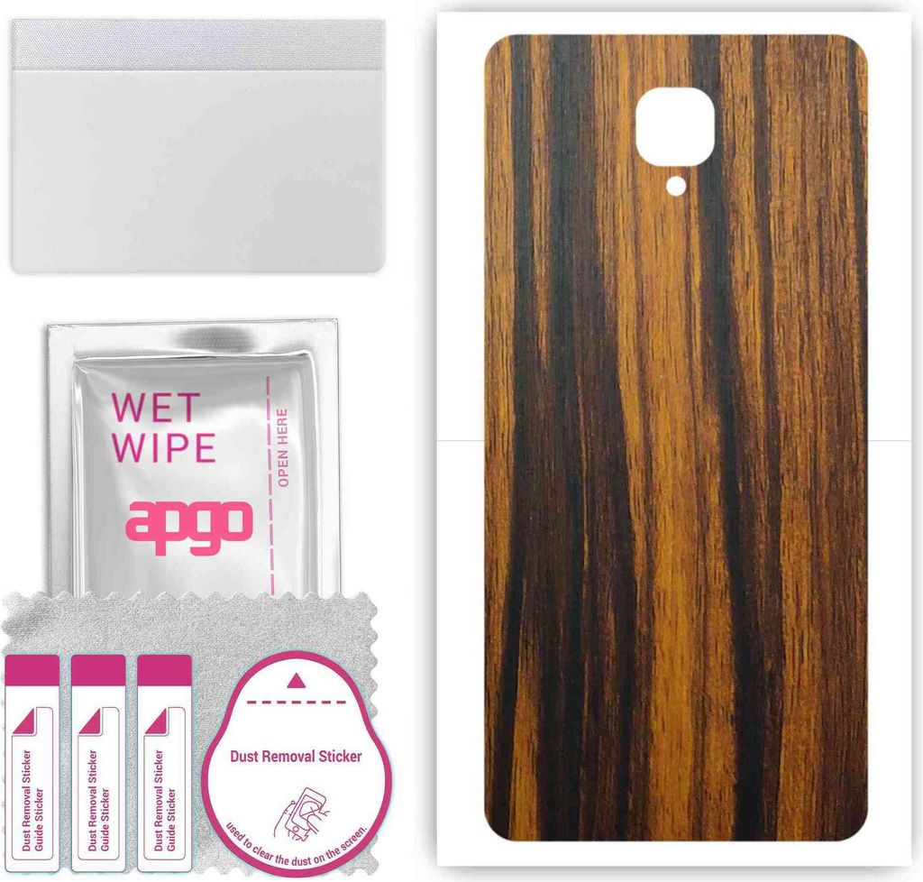 apgo Rückseite Schutzfolie, Skin, kompatibel mit OnePlus 3T, Hinten Displayschutzfolie aus Vinylfolie, kratzfest, einfache Montage - Tigerwood
