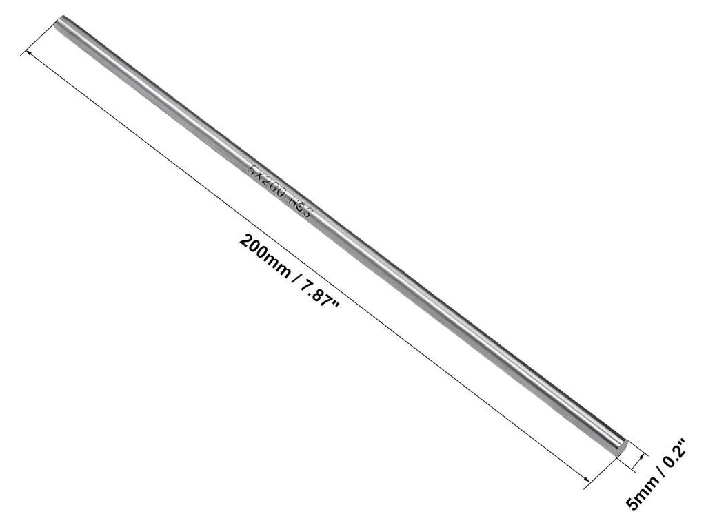 Rund Stahlstange 5mm HSS Drehmaschine Stangenmaterial Werkzeug 200mm Lang fš¹r Wellen Zahnrad Bohrmaschine Drehende Miniaturachse Zylinderstift D...