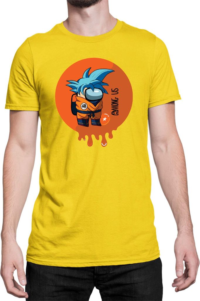 Herren T-Shirt Dragon Anime Manga Ball Z Goku 30, Man XL / Gelb