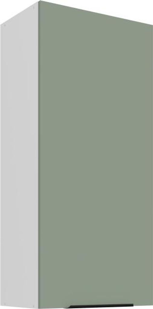 Hoher Küchenoberschrank LUNARA – Breite 50 cm, grün/weiß