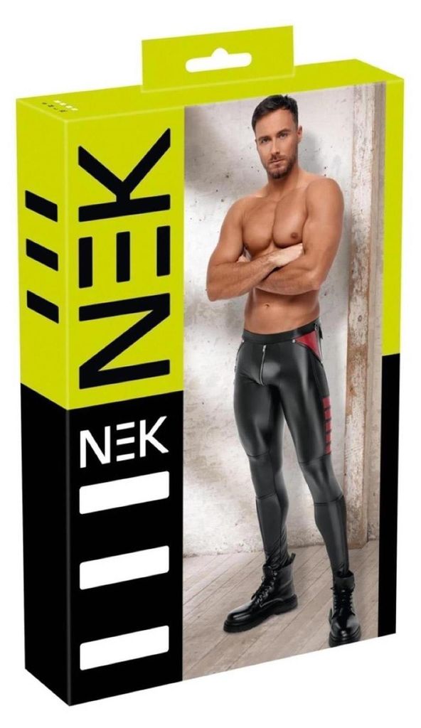 NEK Herren Hose "Mattlook" mit roten Kontrasten Produktbild 