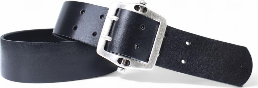 FRONHOFER Herren Ledergürtel 4,7cm breit, dickes Vollrindleder, Doppeldornschnalle mit Drehgelenk