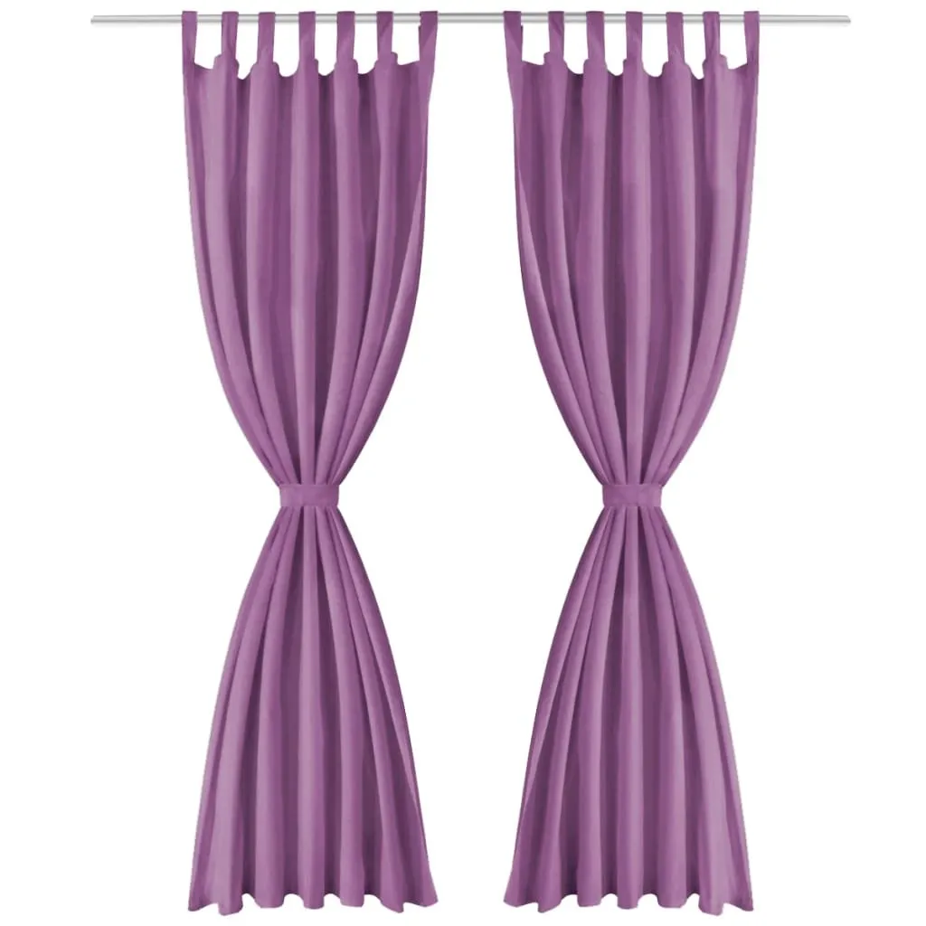 vidaXL Coppia Tende Viola 140x245 cm: Microsatinato di Qualità