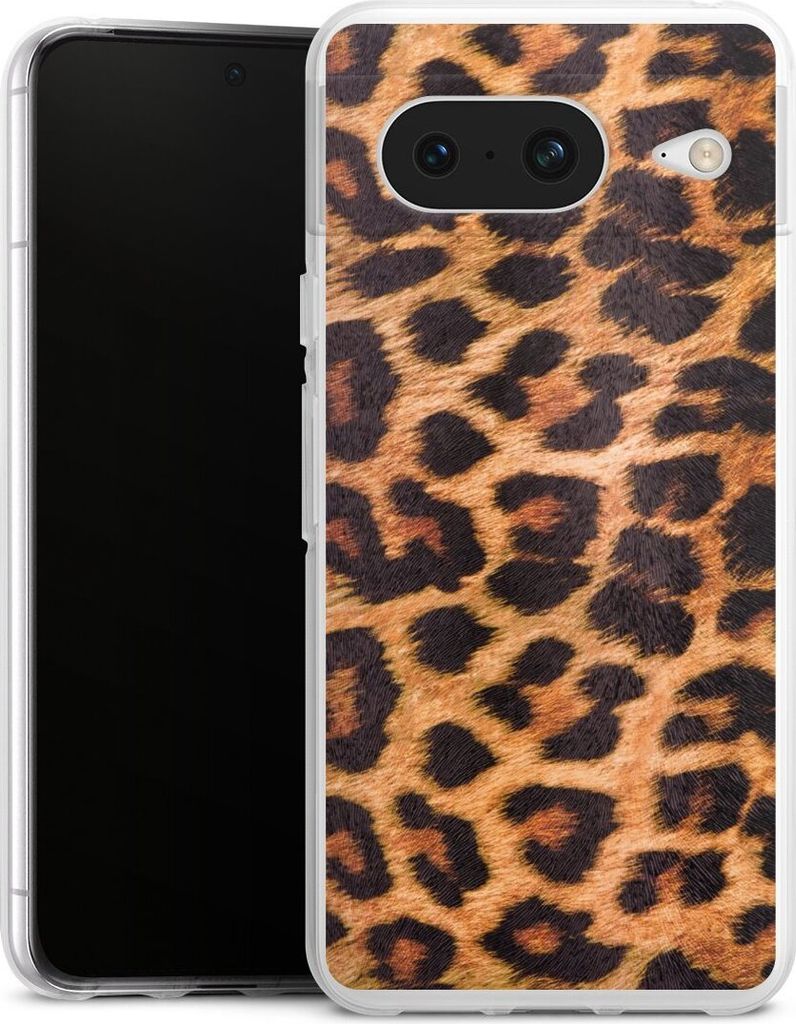 DeinDesign Handyhülle für Google Pixel 8 Silikon Hülle Case Smartphone Schutzhülle Animalprint Fell Leopard
