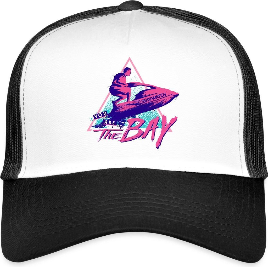 Spreadshirt Baywatch Jetski You Are The Bay Trucker Cap, One size, Weiß/Schwarz