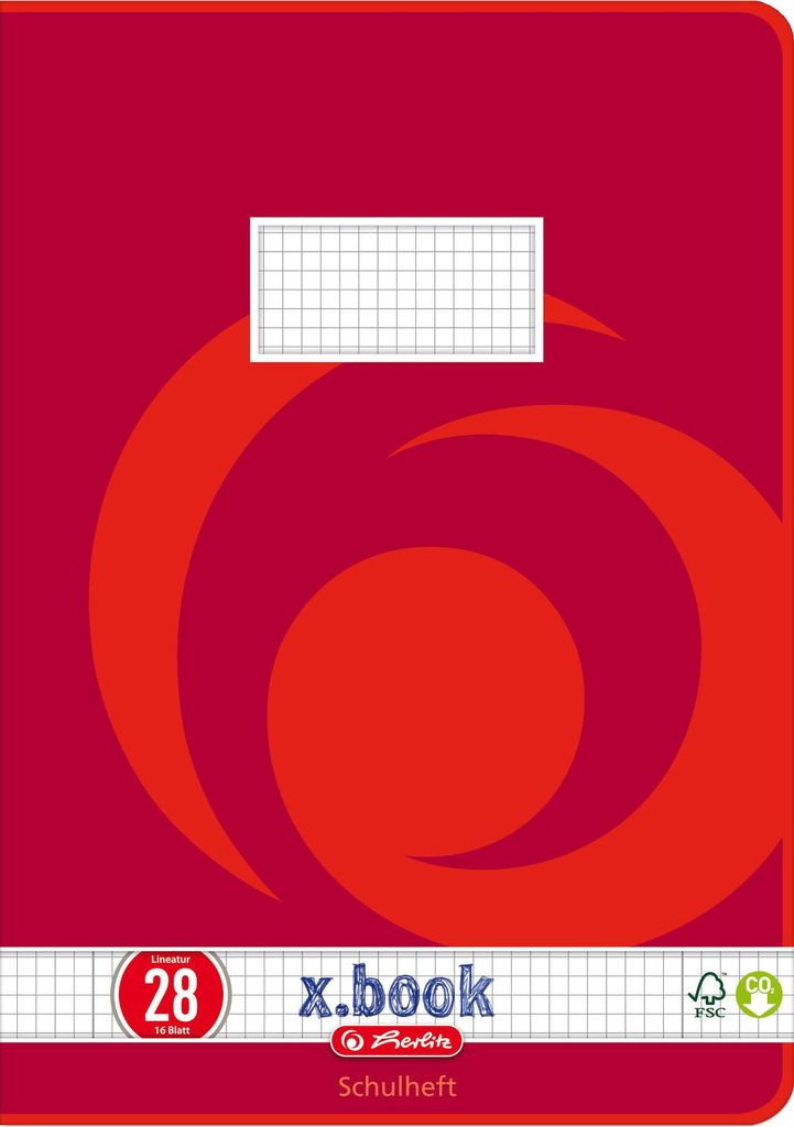 Herlitz Hefte A4 16 Bl. Lineatur 28kariert mit Rand Immagine del prodotto 