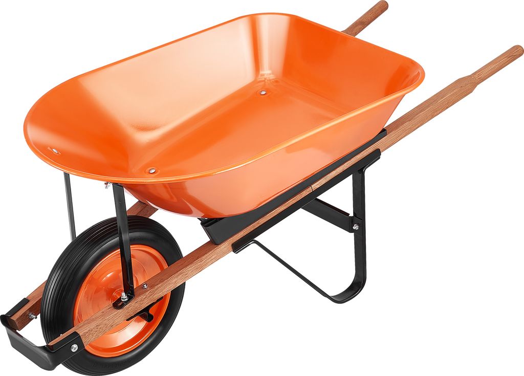 SucceBuy Wózek taczkowy, 5 Cu. Wózek ogrodowy z metalowym Zdjęcie produktu 