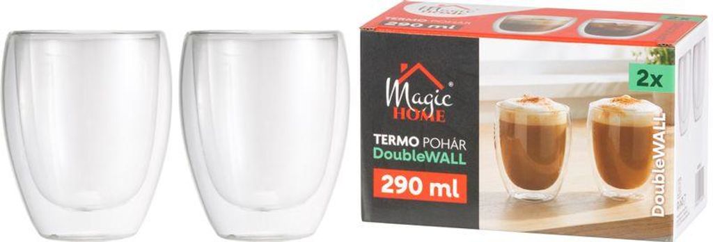Bicchiere MagicHome Cappuccino per caffe/te, termo a doppia Immagine del prodotto 