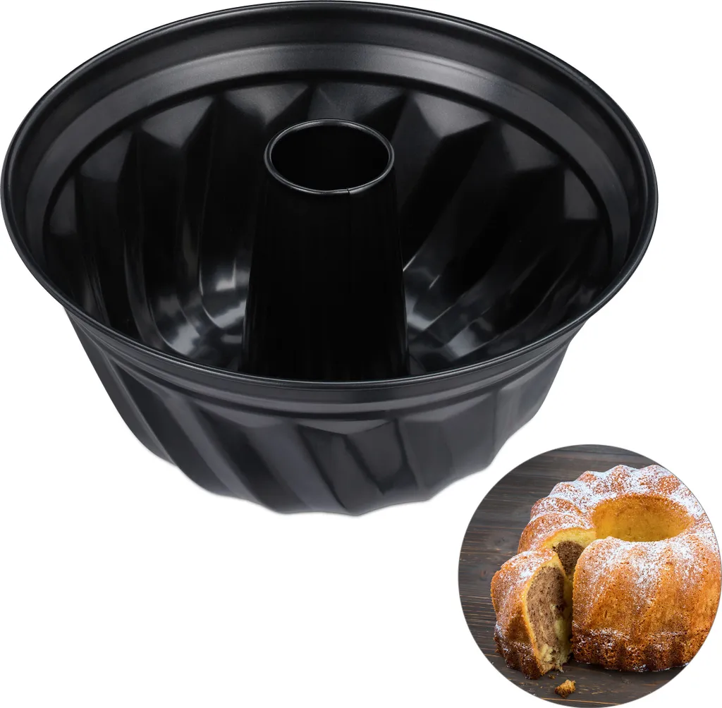 Set 4 Tortiere Bundt Relaxdays Antiaderenti - Stampo Ciambellone Pro