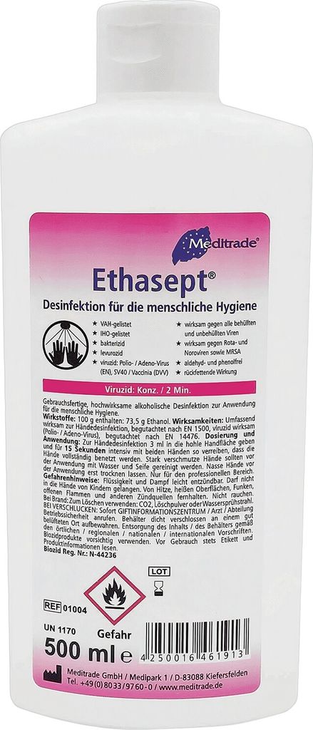 Meditrade® Ethasept® Desinfektionsmittel 500,0 ml Produktbild 