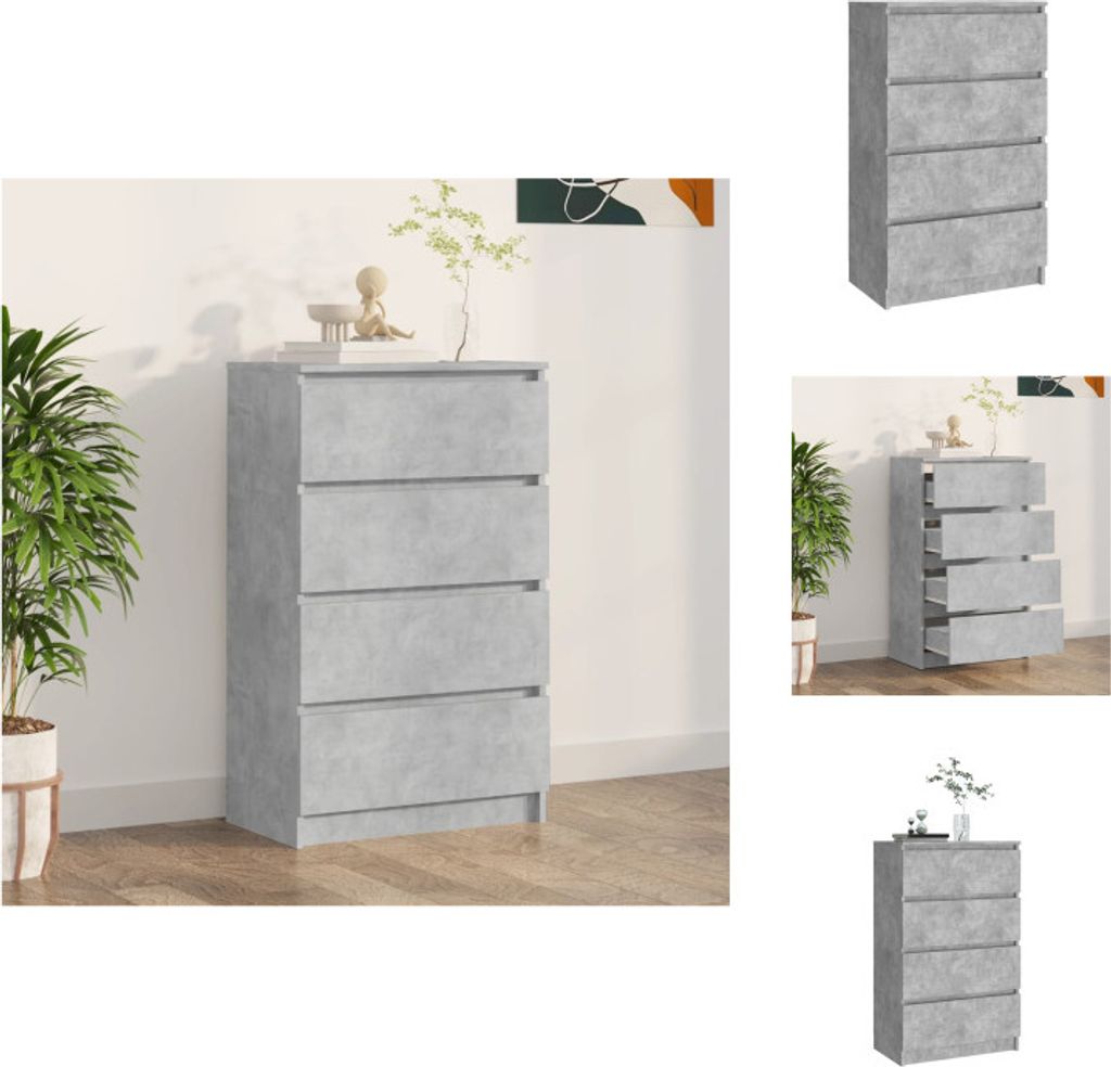 vidaXL Sideboard Betongrau 60x35x98,5 cm Holzwerkstoff - Sideboards