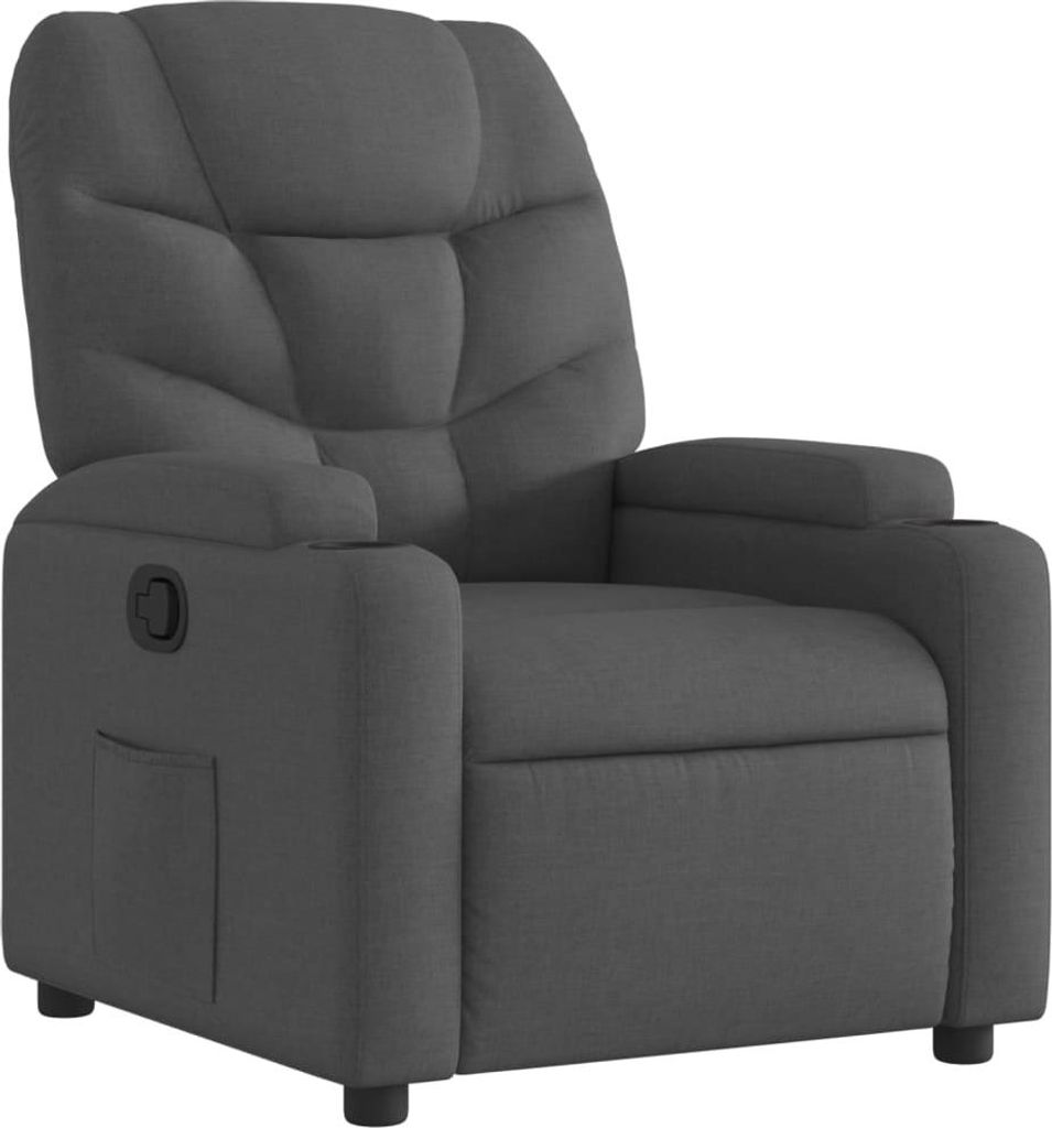Relaxsessel Dunkelgrau Stoff