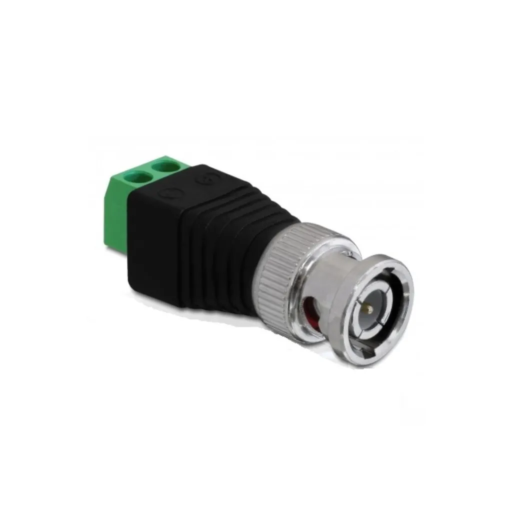 Adattatore Interfaccia BNC Maschio -> Terminal Block 2 Pin Delock - 50 Ohm