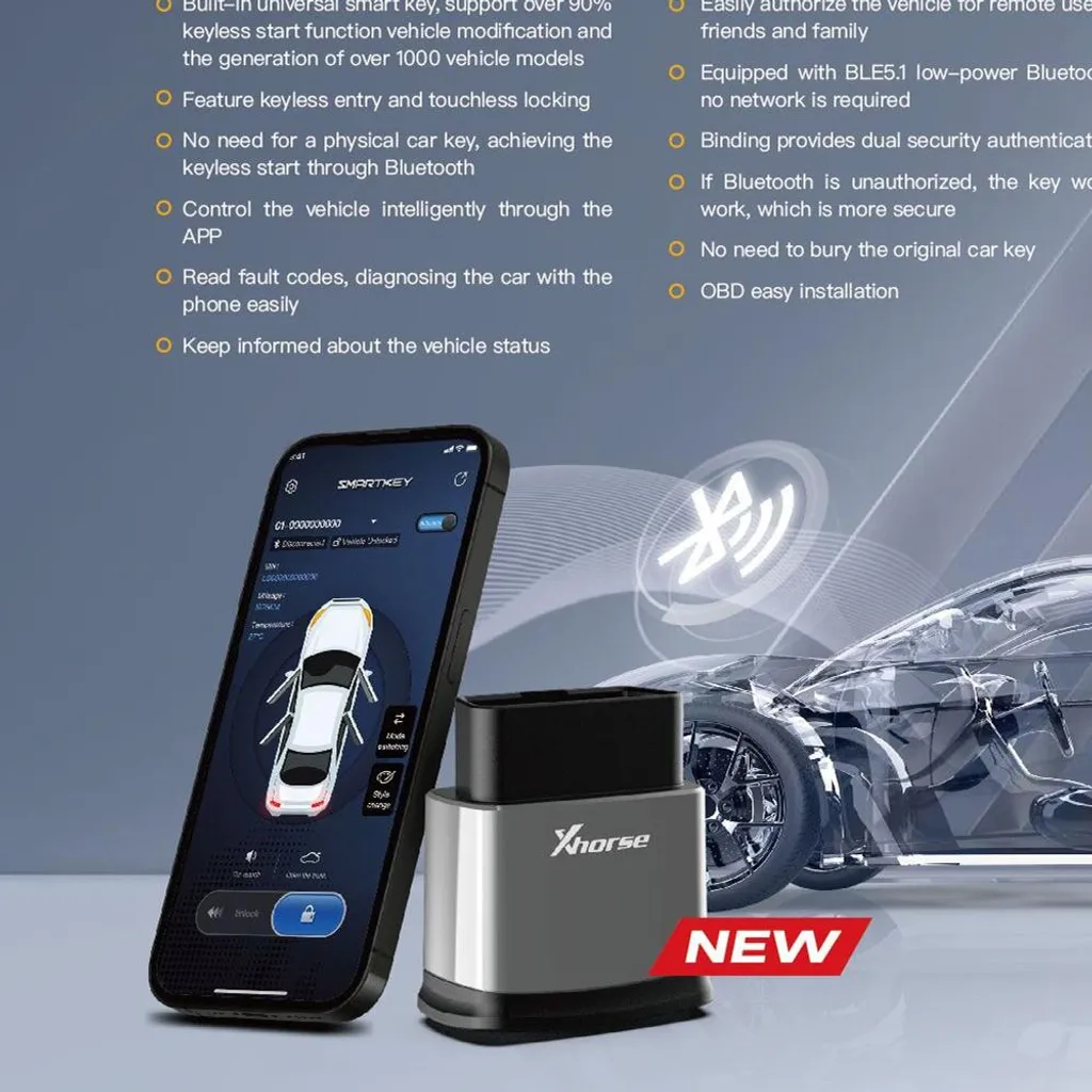 Clé intelligente Bluetooth BLE 5.1 ultra-compacte en plastique robuste