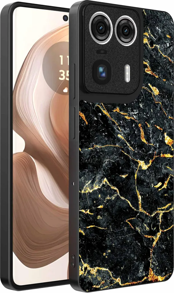 Cover Motorola Edge 50 Ultra Marmo Oro | Protezione TPU Elegante