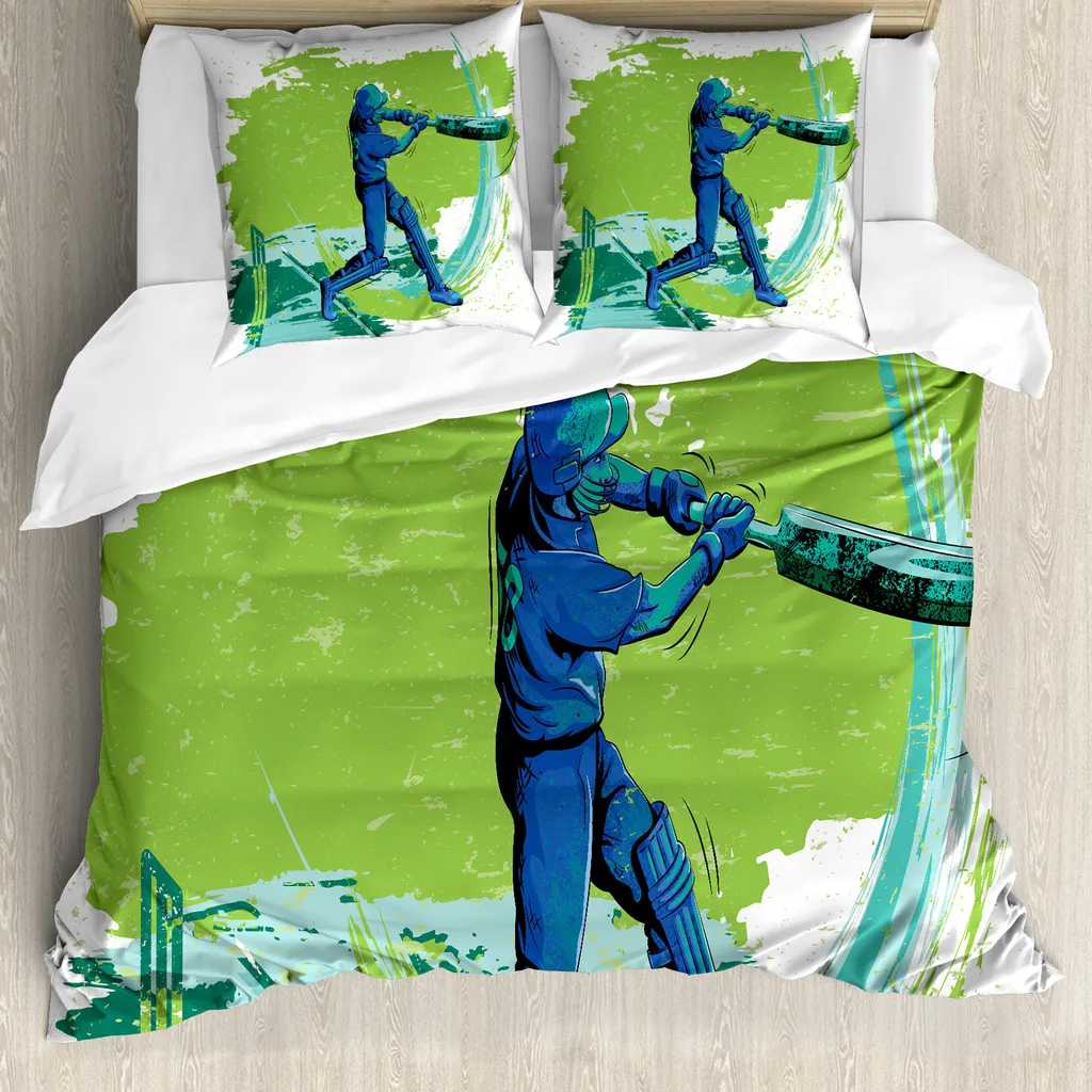 Copripiumino Cricket ABAKUHAUS 155x220: Comfort Antiacaro Verde Turchese