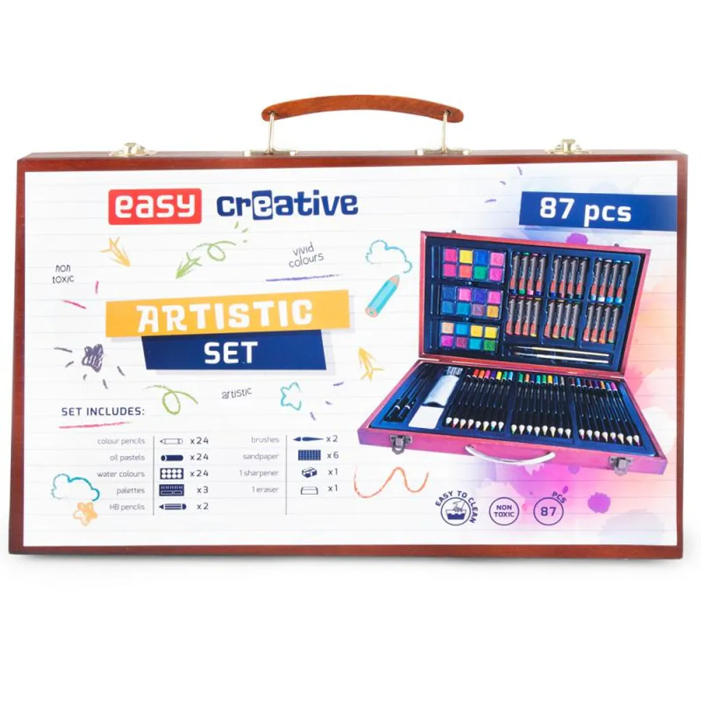 Set Pittura Legno Spokey 87 Pezzi - Regalo Compleanno Ideale