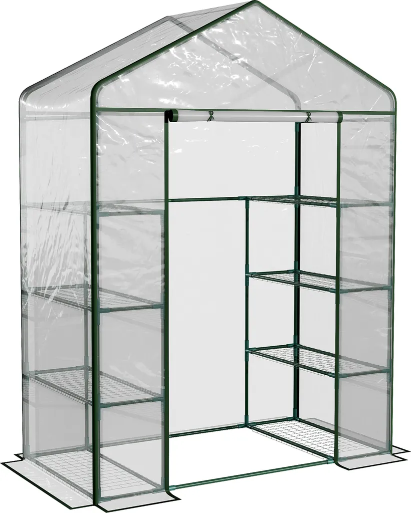 Serre de Balcon Verticale et Châssis Acier pour Légumes et Plantes Fleurs