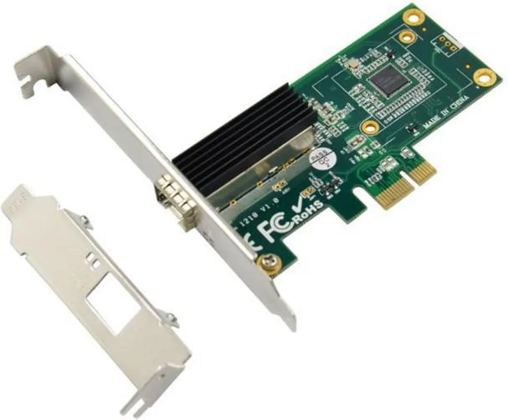 Contrôleur PCIe SFP Ethernet MicroConnect pour connexion switch rack