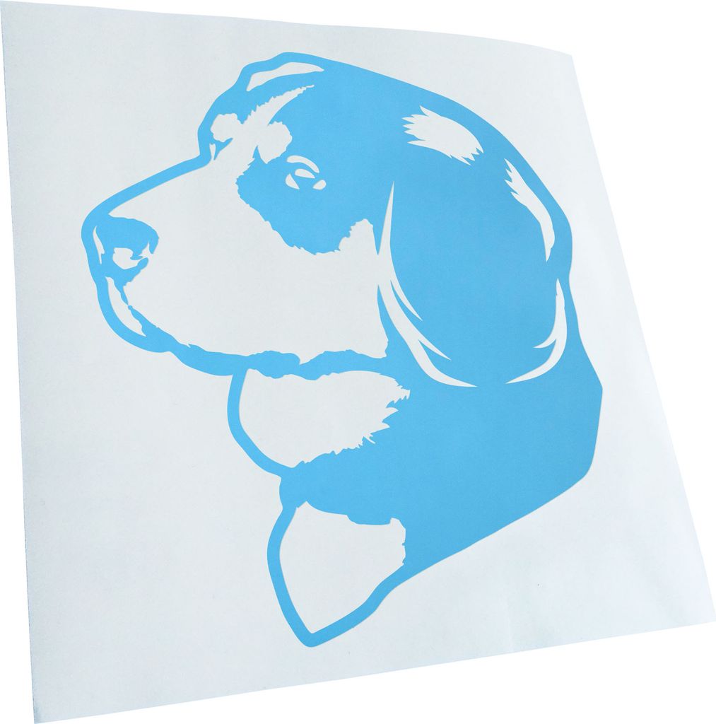 Kiwistar - Autoaufkleber - Appenzeller Sennenhunde - Lichtblau - 40x40cm - Aufkleber für Auto, Laptop, Fahrrad, LKW, Motorrad mehrfarbig JDM Decal...