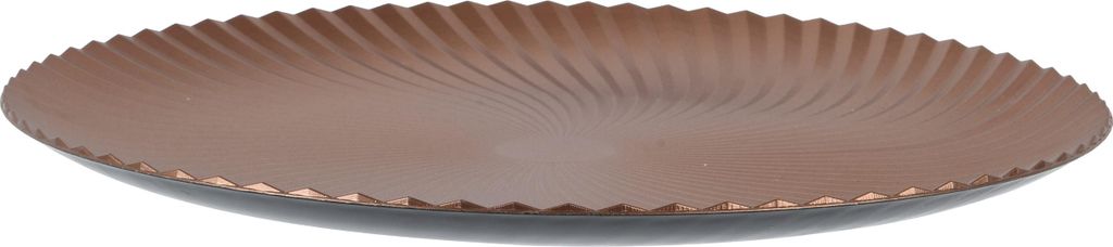Dekoteller 33cm Kunststoff Spiralmuster Brandy Produktbild 
