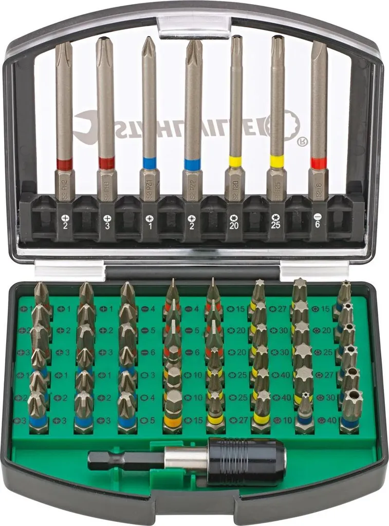 Jeu d'embouts haute résistance Stahlwille 56 pcs contre l'usure de vis