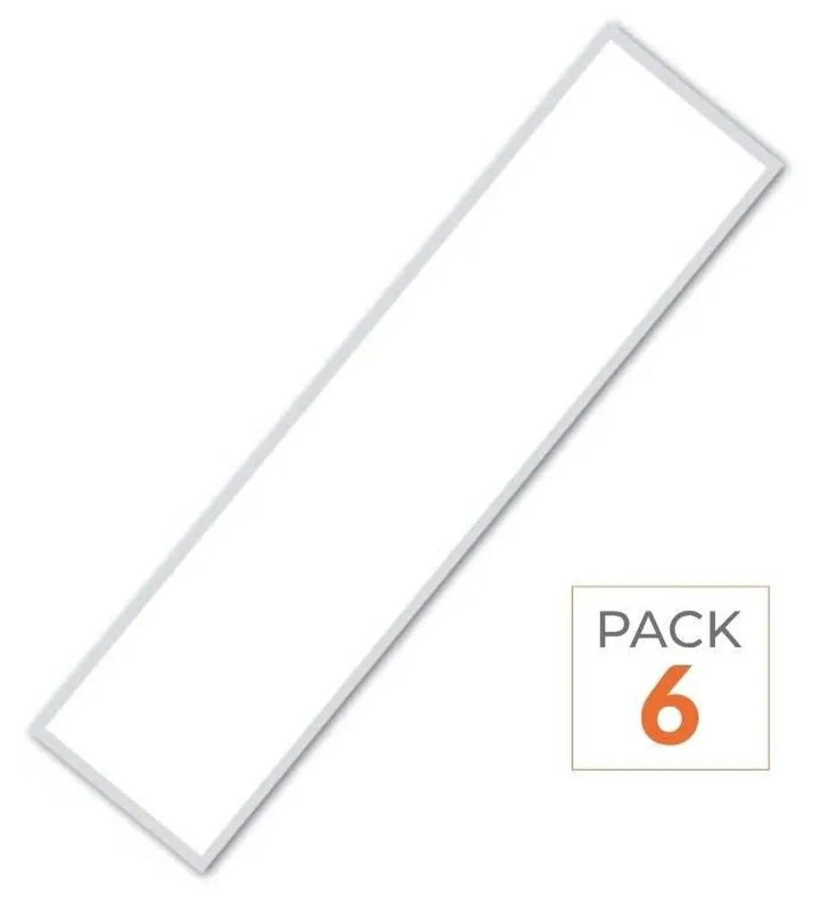 Panneau LED 40W 120lm/W Sans Scintillement Pack de 6 Dalles Blanc Chaud