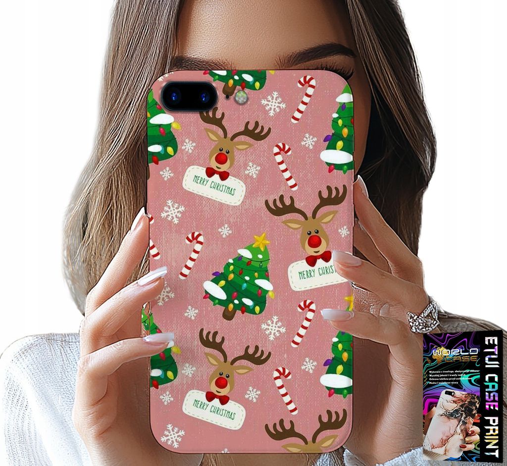 Hülle Für Iphone ( 7 Plus ) - Weihnachtsbaum Rentier Weihnachtsbaummuster