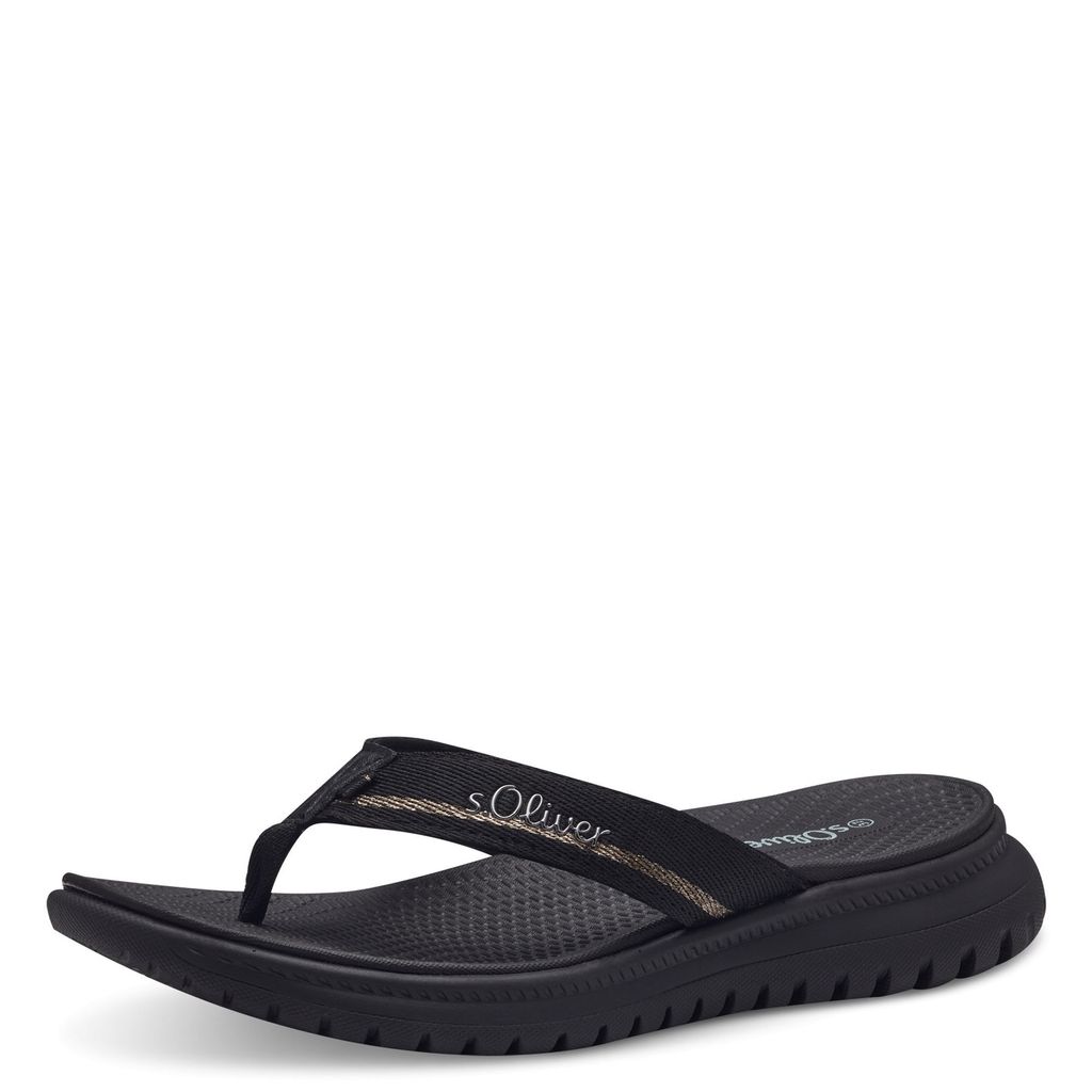 S.Oliver Damen Zehentrenner 27103 - Canvas Sommerschuhe Mit Textilfutter