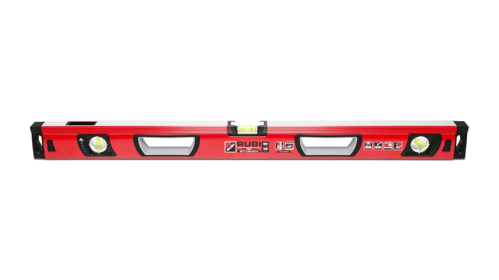 Niveau Rubi r76933 aluminium 80 cm pour corriger les faux aplombs muraux