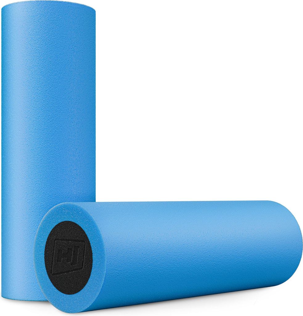 Hop-Sport Faszienrolle HS-E045YG 45x15cm Trainingsrolle zur Muskel entspannung und Massage Mittel-Hart - Blau/Schwarz