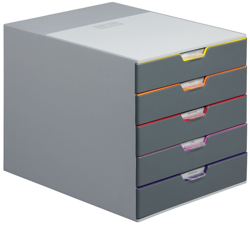 Odolný zásuvkový box VARICOLOR 5 priehradiek štítky Obrázok produktu 20