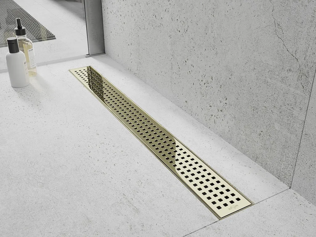 Mexen Flat 360° M08 Scarico Lineare Oro 100 cm | Acciaio AISI 304
