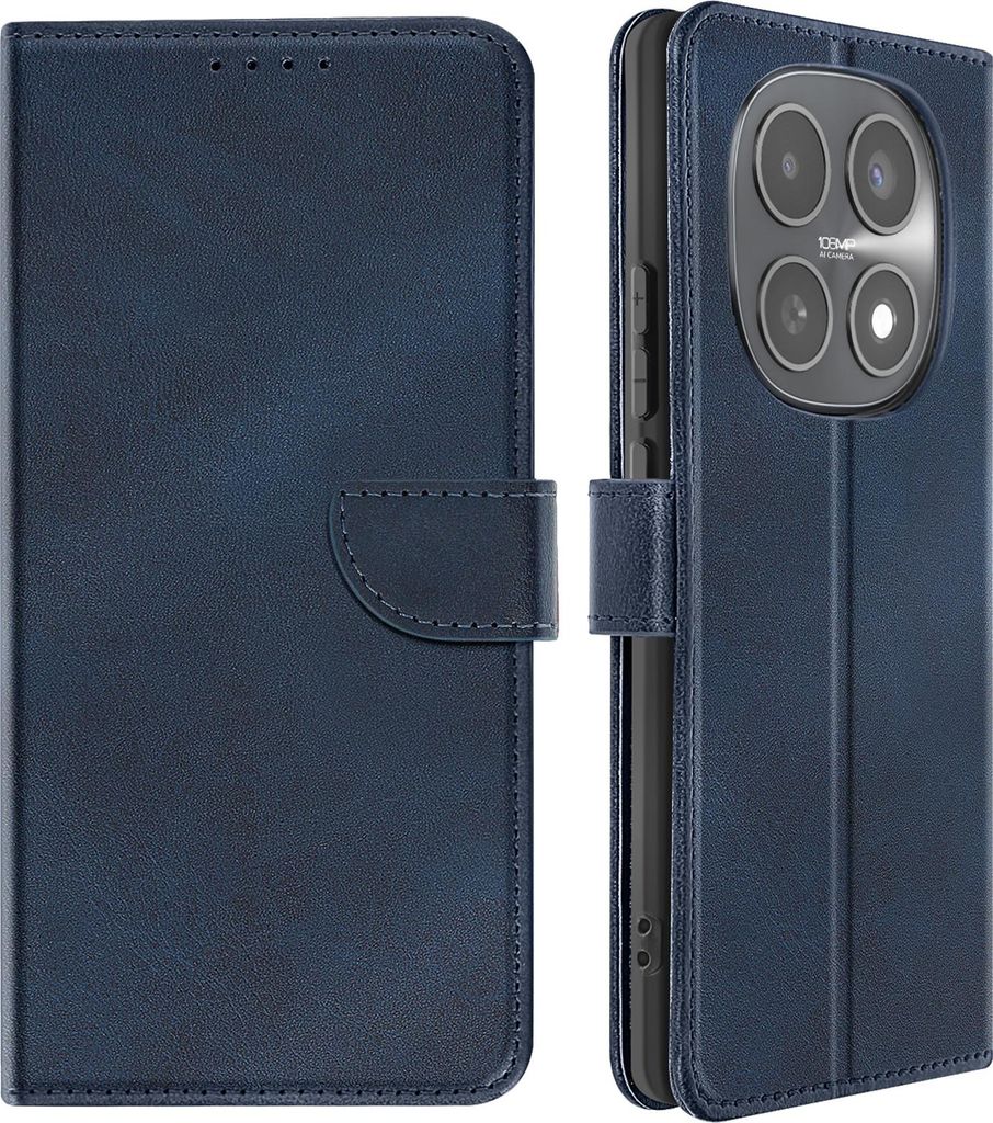 Avizar, Etui Redmi Note 15 5G Lederoptik mit Karten & Stand, Nachtblau