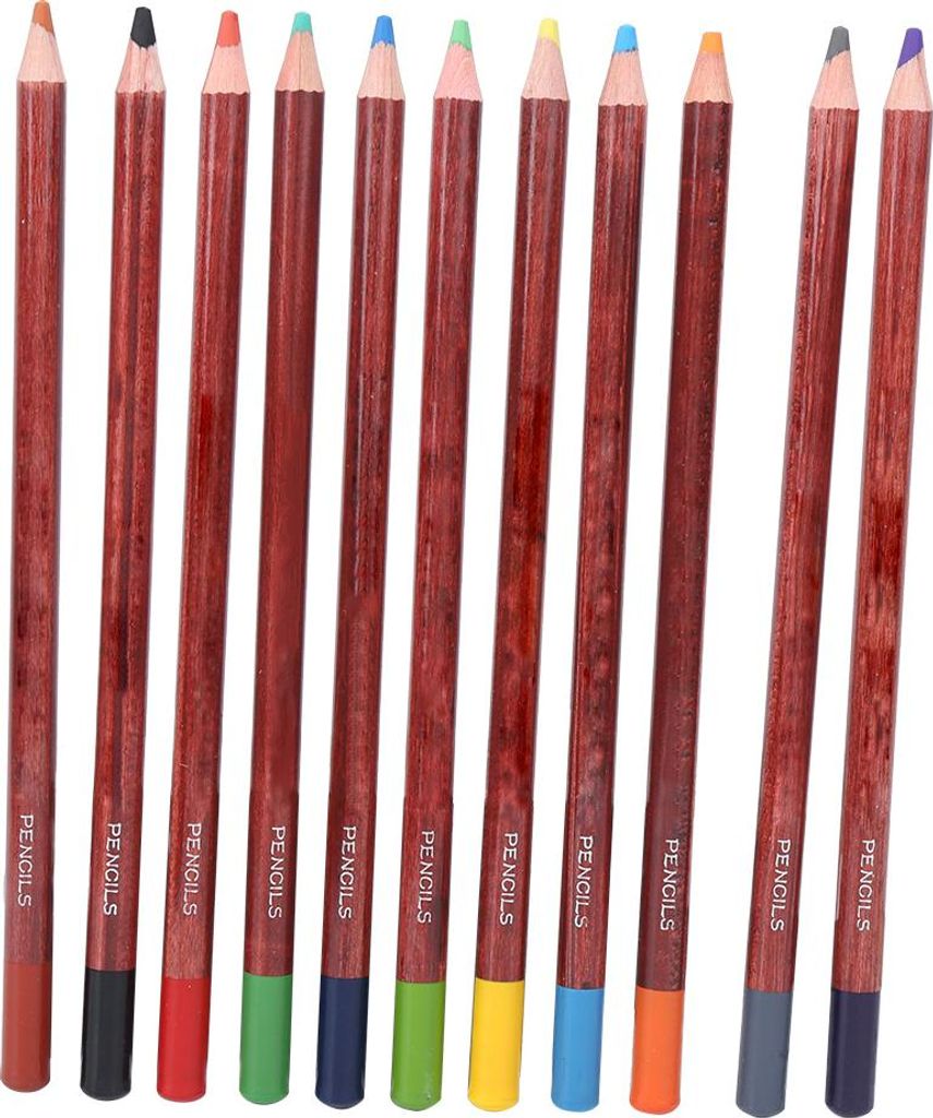 12 Stück Pastellstifte, Holzstab, professionelles Skizzieren, Malwerkzeug, Kunstbedarf, Landschaftsfarbe