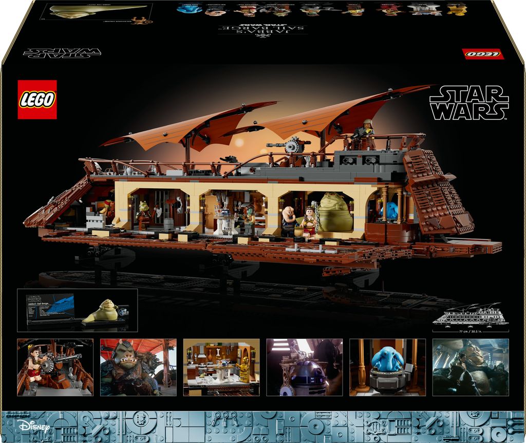 LEGO Star Wars Jabbas Segelbarke, Set zum Sammeln und Ausstellen aus der Ultimate Collector Series für Erwachsene, 11 Charaktere, Geschenk für Fa...