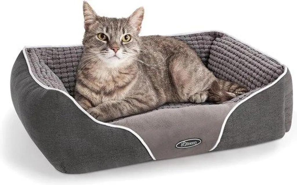 Coussin pour chien réversible carré gris et noir matelas pour chien 80cm