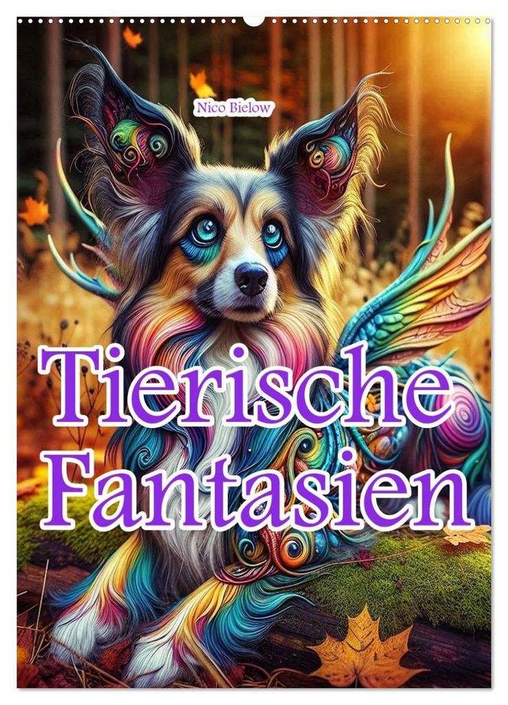 Tierische Fantasien (Wandkalender 2027 DIN A2 hoch), CALVENDO Monatskalender
