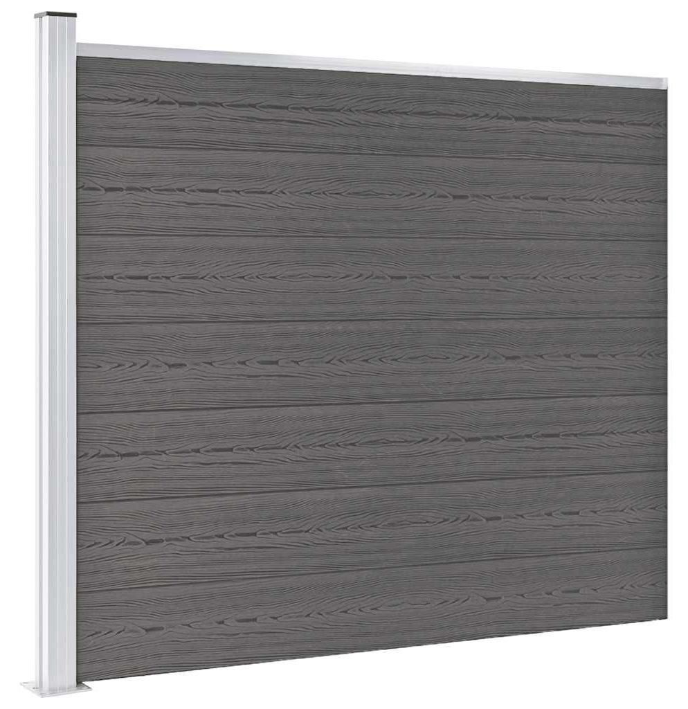 vidaXL Zaunelement WPC 175x146 cm Grau Produktbild 